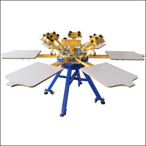 6 Colors 6 Station Screen Printing Press