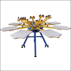 8 Color 8 Station Screen Printing Press